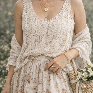 Solitaire Cozy Cottagecore Crochet Tank